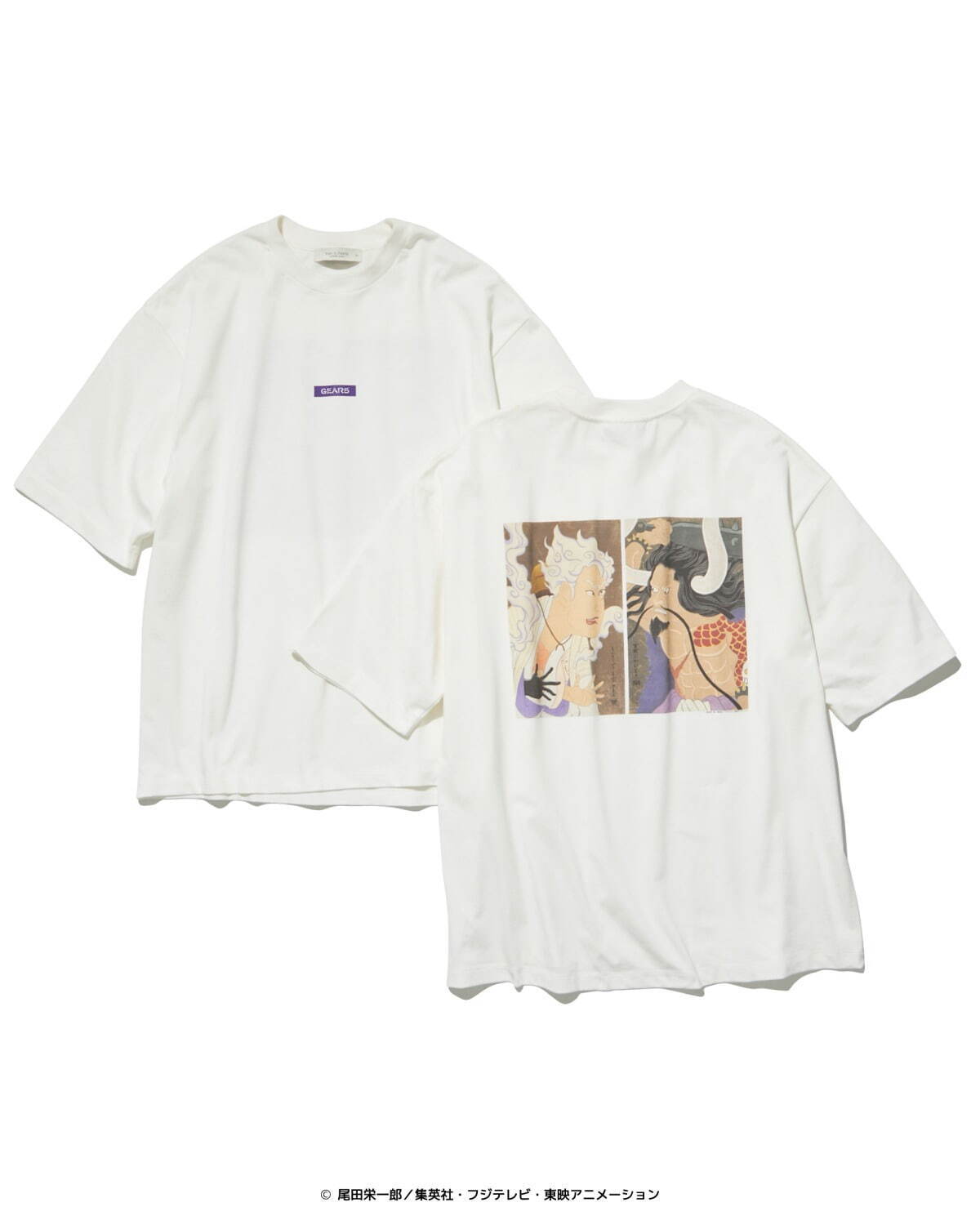 アニメ『ONE PIECE』コラボTシャツ「GEAR5」状態のルフィのバンド風T