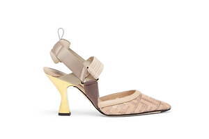 Fendi 紫 ストラップ付きハイヒール Vintage Fendi Geometric Purple and Red Slingback Heels-size
