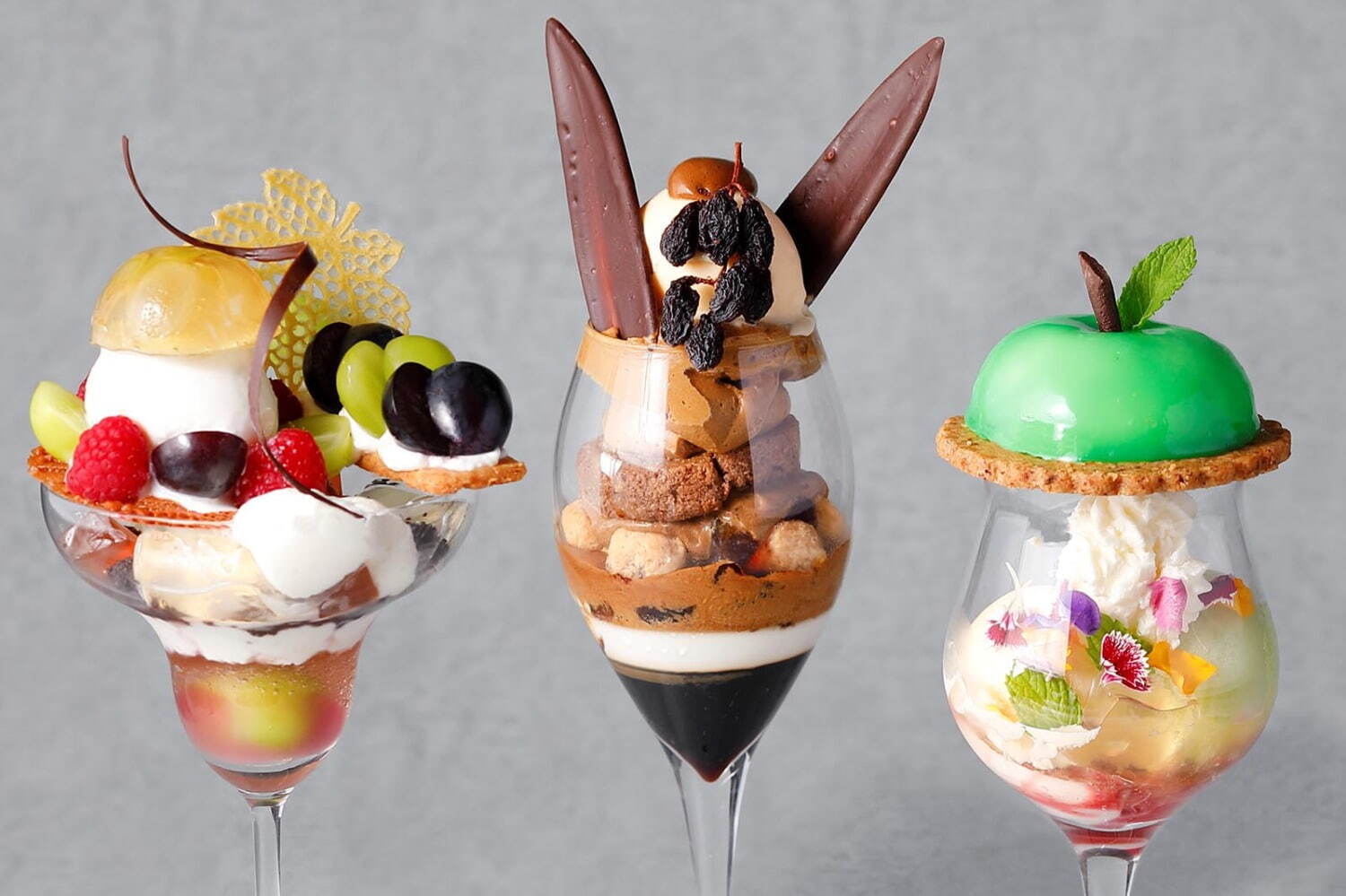 パフェ｜資生堂パーラー サロン・ド・カフェ ラゾーナ川崎店、3種の夏限定スペシャルパフェ