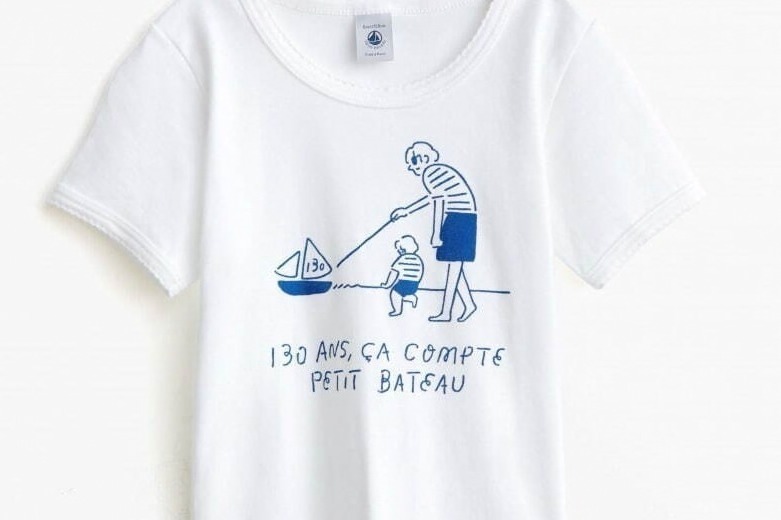 プチバトー×長場雄“親子”モチーフの大人＆キッズTシャツ、擬人化したヨットの帆をプリント｜代官山ヒルサイドテラス