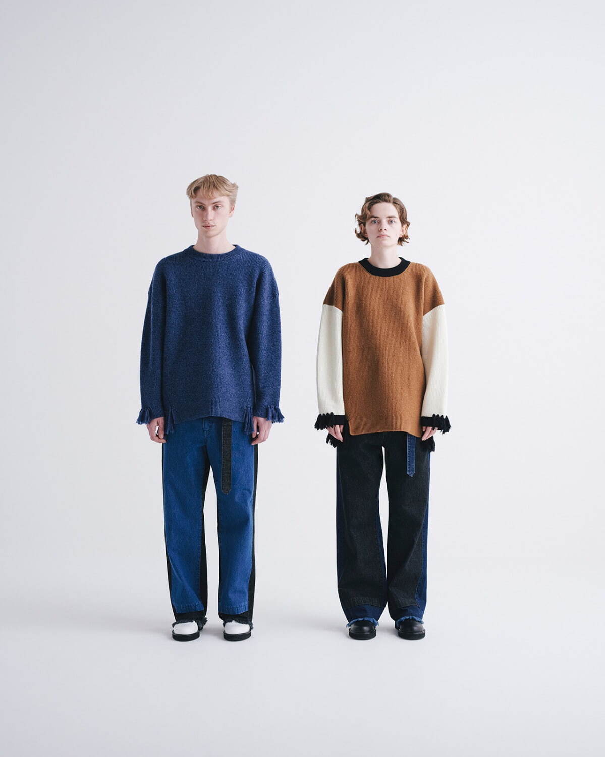 CULLNI [クルニ] Double Satin Bi Color Zip Shirt＜ダブル