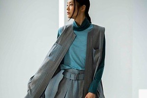 HaaT新作ウェア - タックを配したウール×和紙のベストやパンツ、製品染めジャージートップスも