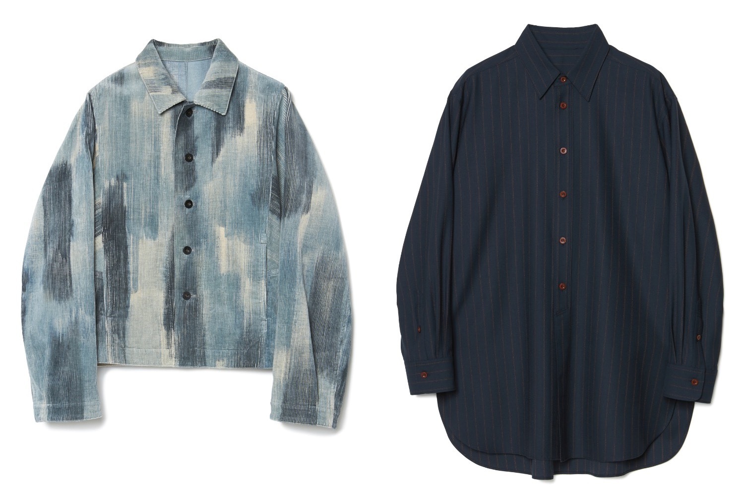 19AW ISSEY MIYAKE MEN ろうけつ染め シャツ ISSEY MIYAKE - ISSEY MIYAKE MEN 19ss シャツ ろうけつ染め 柄