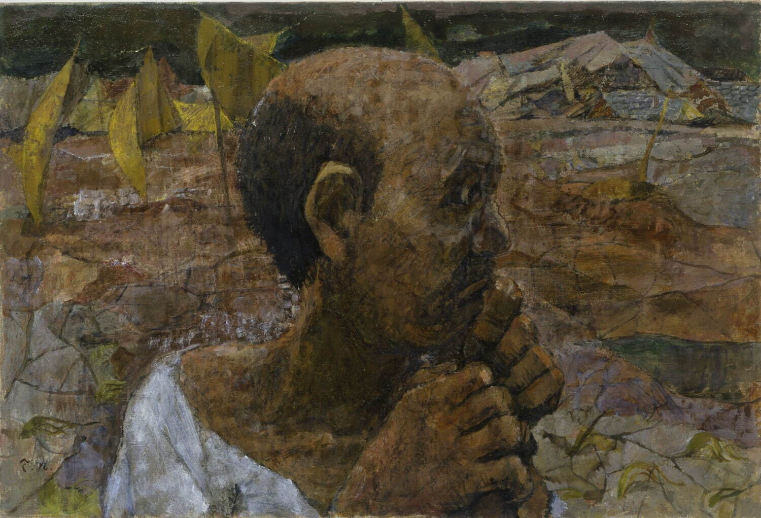 中谷 泰《農民の顔》1954年 三重県立美術館蔵