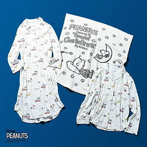 阪急限定　ジェラートピケ　　ホワイト　スヌーピー　PEANUT ブランケット w300_R-U.jpg
