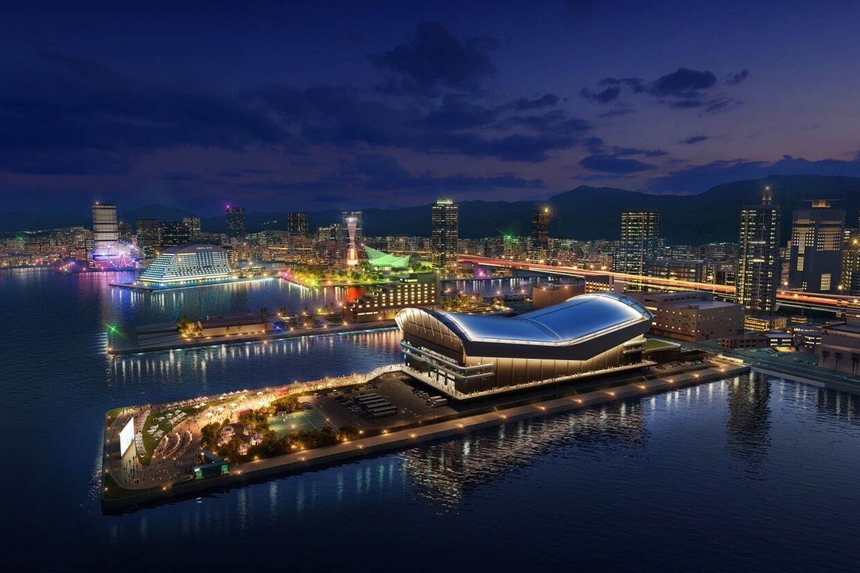 大型商業施設｜「ジーライオンアリーナ神戸」神戸ポートエリアに開業、三宮と繋がる約1万人収容アリーナ＆緑の丘