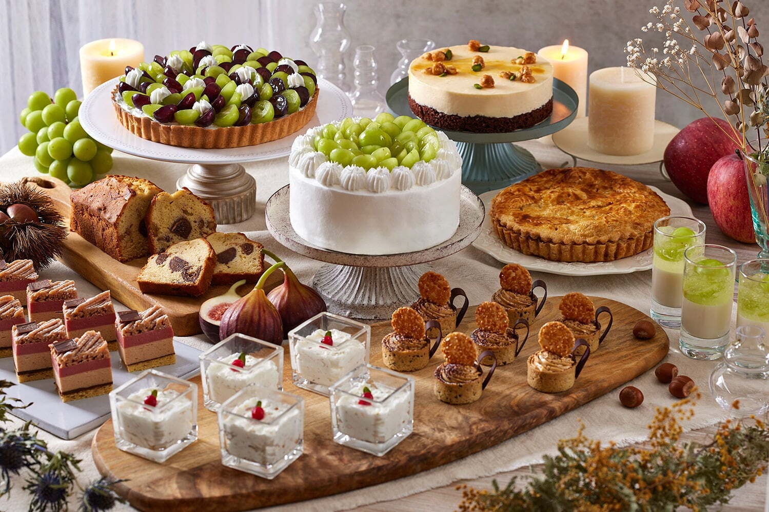 デザートビュッフェ｜グランドニッコー東京ベイ 舞浜「オータムスイーツブッフェ」“葡萄尽くし”パフェやマロンケーキなど