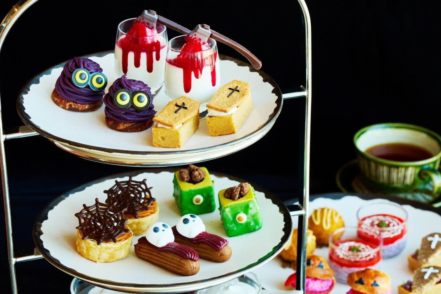 アンダーズ 東京「ハロウィンアフタヌーンティー」北海道産カボチャ“くりりん”を使用したおばけスイーツ