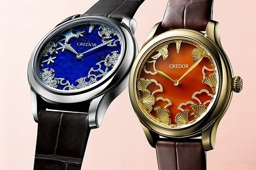 セイコー高級腕時計「クレドール」の新作、与謝野晶子「恋衣」の世界を彫金で表現したダイヤルなど