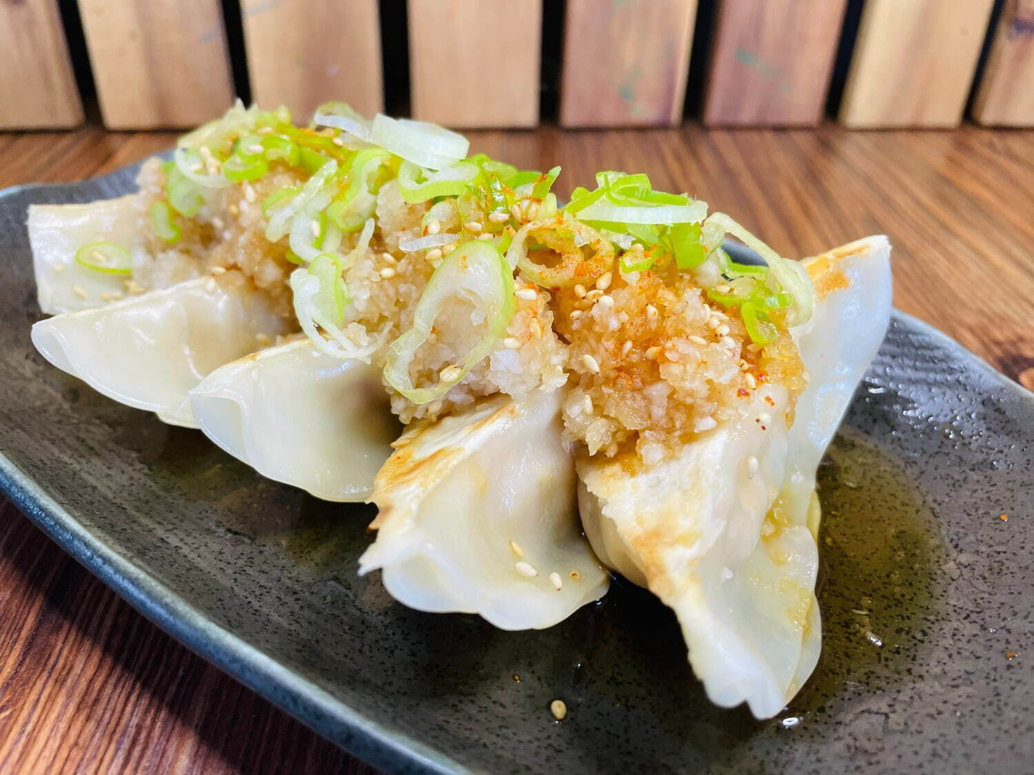 餃子専門店さんくみ「あっさりネギポン餃子」