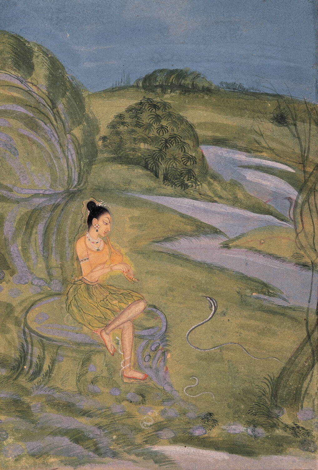 《アサヴァリ・ラーギニー》 ラージプト絵画 1760年頃