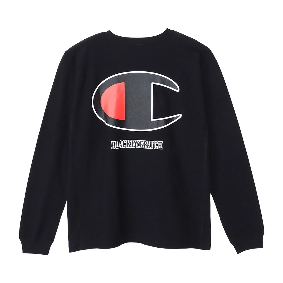 チャンピオン×ブラック アイ パッチ、「取扱注意」＆Cロゴの