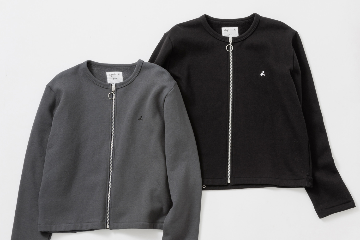 アダム エ ロぺ×アニエスベーの新作カーディガン、ユニセックスのフロントジップ仕様など3型