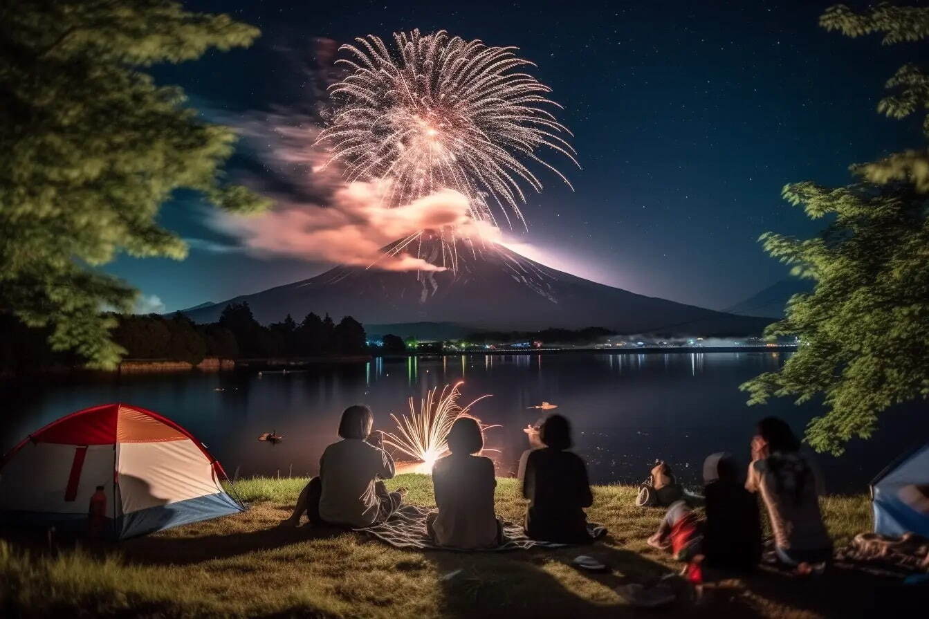 「山中湖花火音楽祭」富士山をバックに約10,000発の花火×音楽、日中はDJ音楽フェスも｜写真2