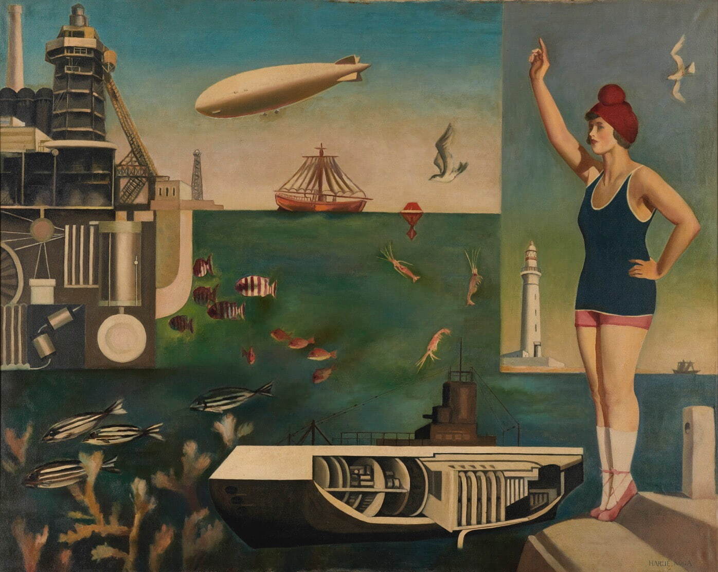 古賀春江 《海》
1929年 油彩・キャンバス 東京国立近代美術館蔵