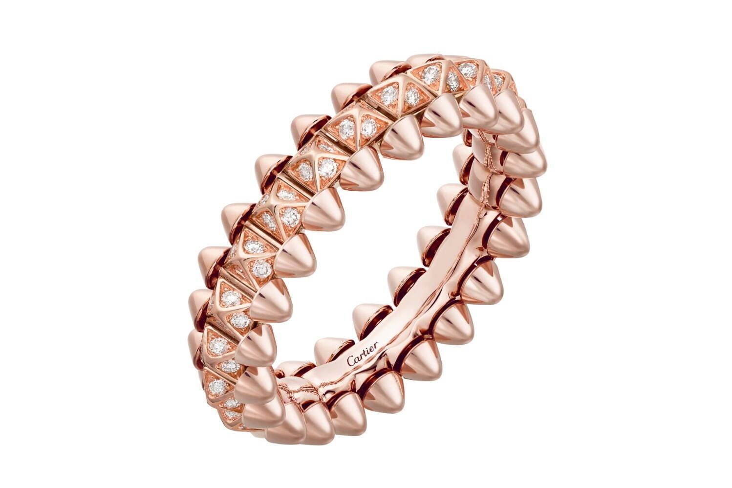 「クラッシュ ドゥ カルティエ」リング ピンクゴールド、ダイヤモンド 858,000円 Maxime Govet © Cartier