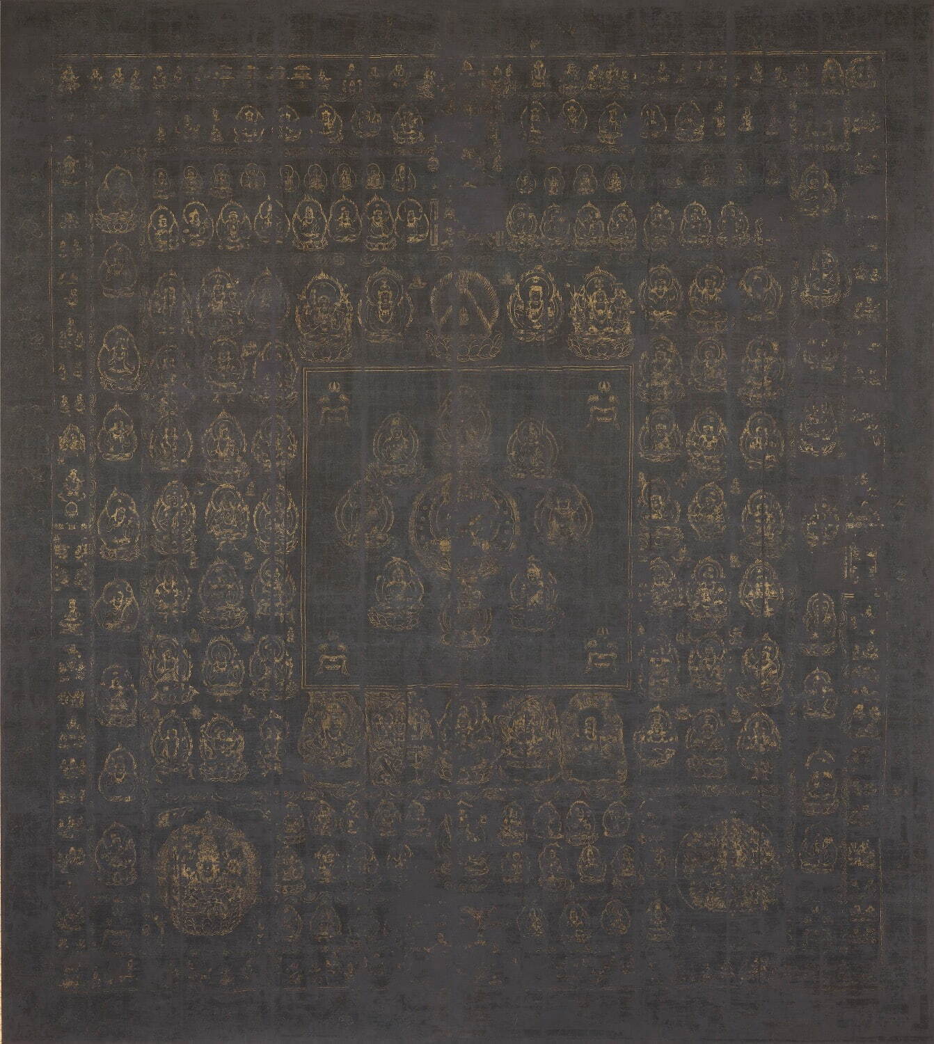 国宝 《両界曼荼羅(高雄曼荼羅)のうち胎蔵界》 平安時代 9世紀 京都・神護寺