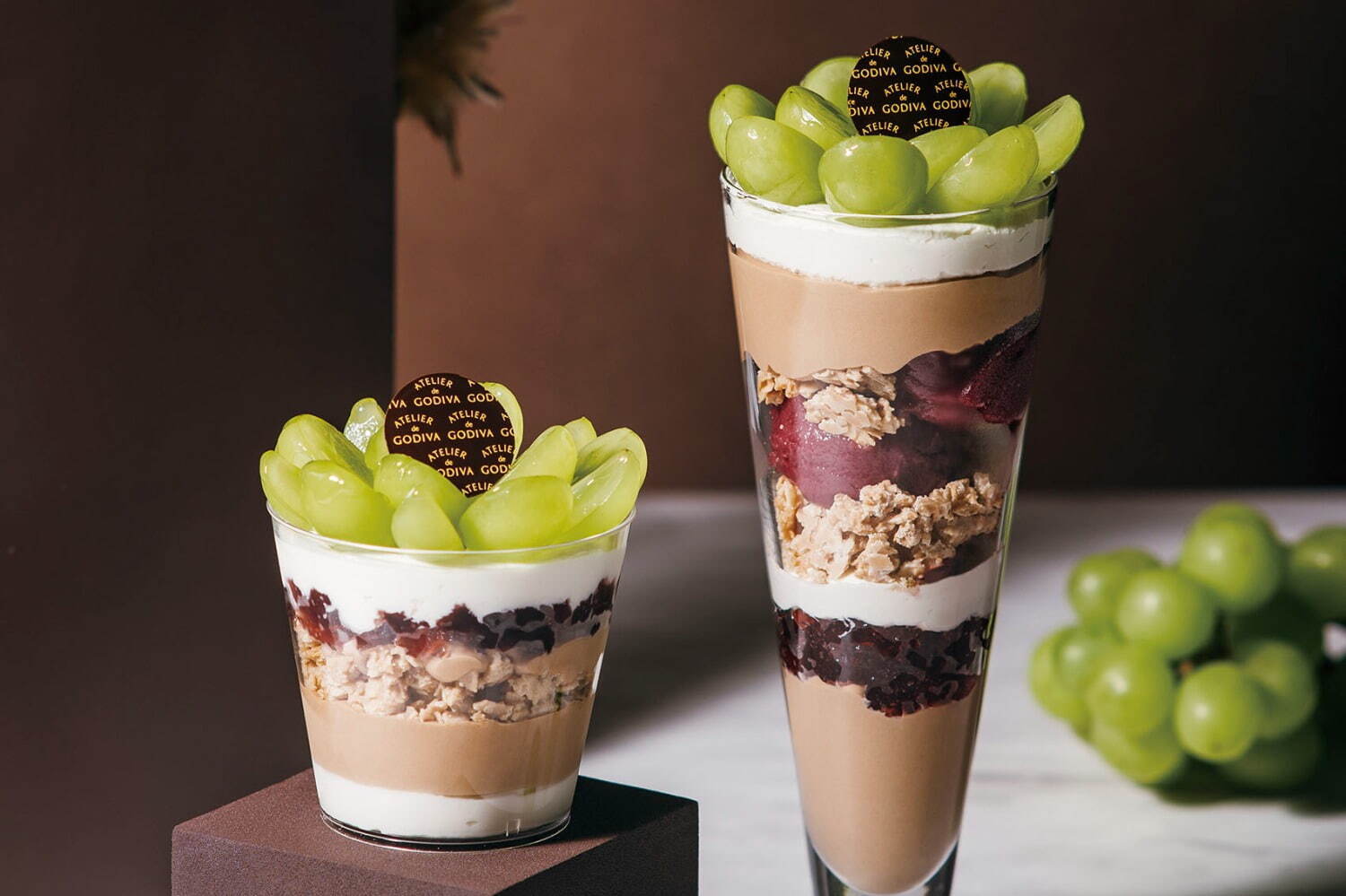 パルフェ｜アトリエ ドゥ ゴディバの秋限定スイーツ、シャインマスカット＆ショコラのパフェやモンブラン