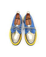 ファセッタズム×ジョージコックス“ゴールド”カラーの厚底シューズ、レザー＆スエードの異素材展開｜写真9