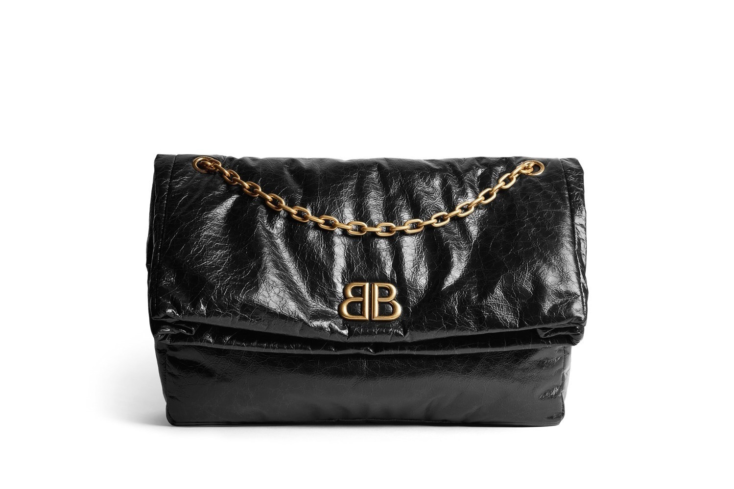 バレンシアガの“ダブルB”ロゴ入り新作バッグ「モナコ」煌めくチェーン×漆黒レザーなど