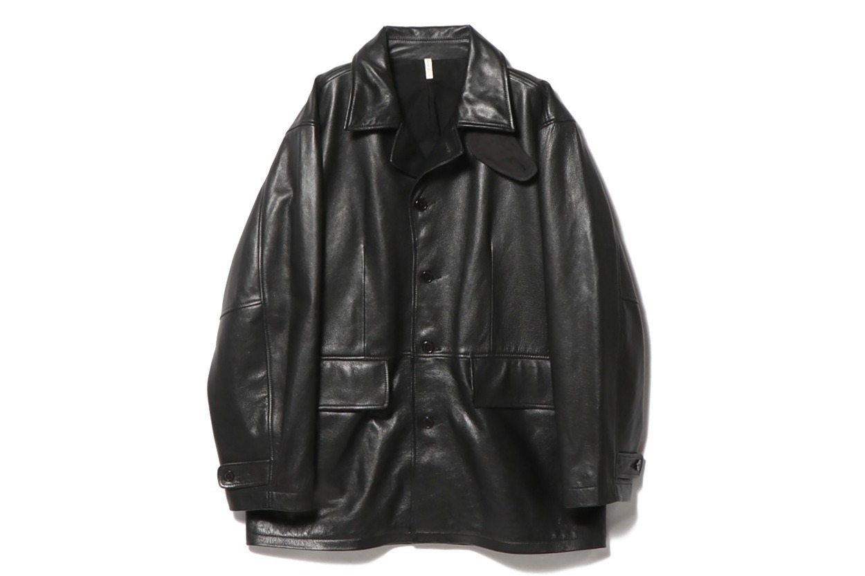 25SS CCU BOXTAILORED JACKET レザー　シーシーユー CCU / シーシーユー】 BOXTAILORED JACKET/GOAT SH-59- GOAT-3