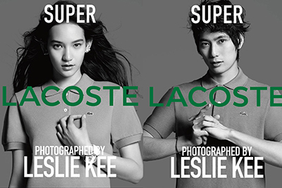 レスリー・キー｜ラコステ上陸50周年、レスリー・キー撮影の写真集＆写真展に松岡モナ、平岡祐太ら