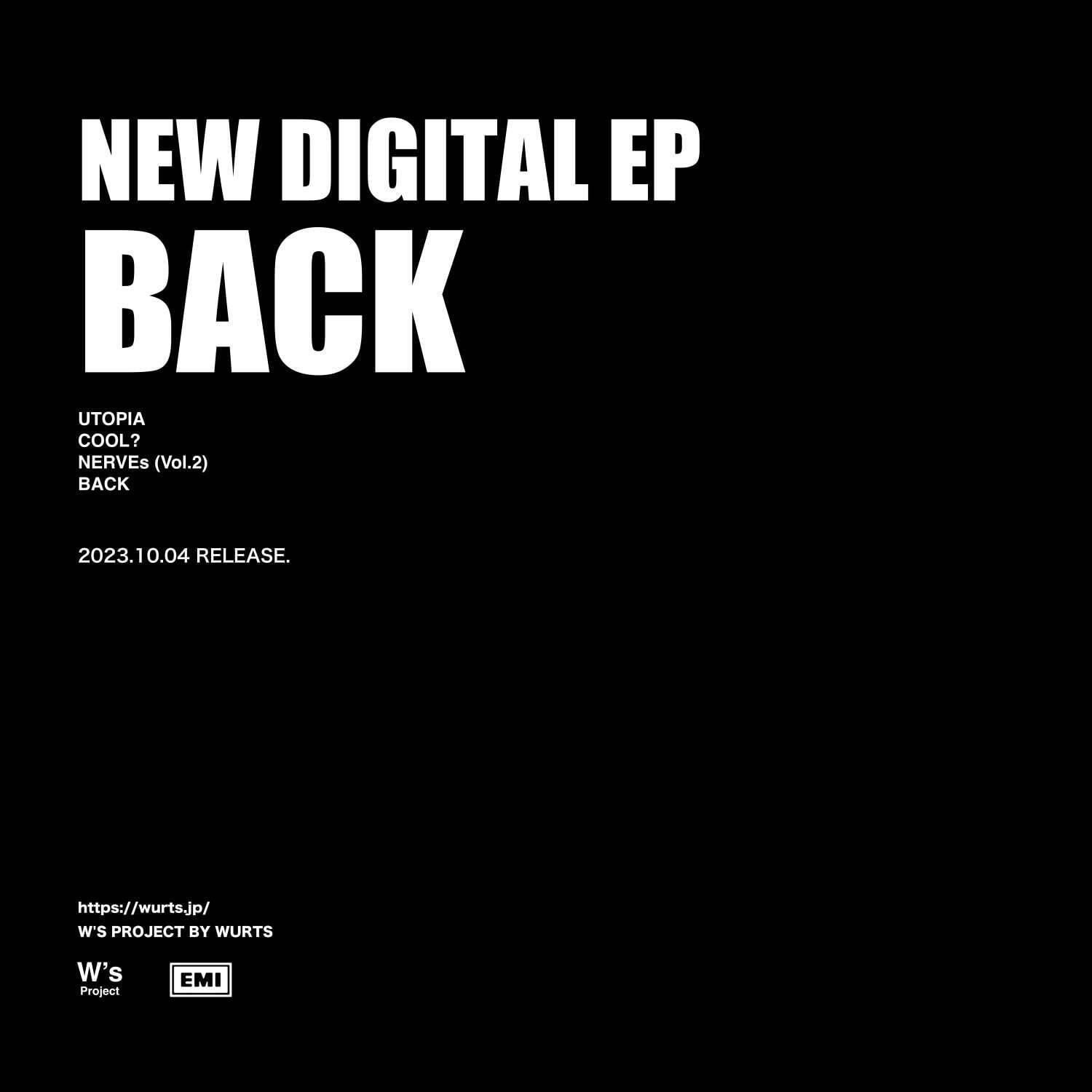 WurtSの新作EP「BACK」配信リリース、新曲含む全4曲を収録