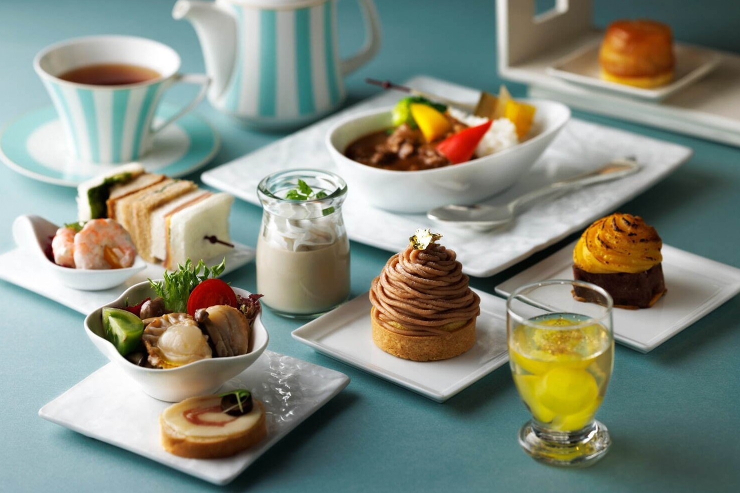 モンブラン｜東京ステーションホテル“夕方”のお茶会「ハイティー」りんごやさつまいもスイーツなど秋メニューで