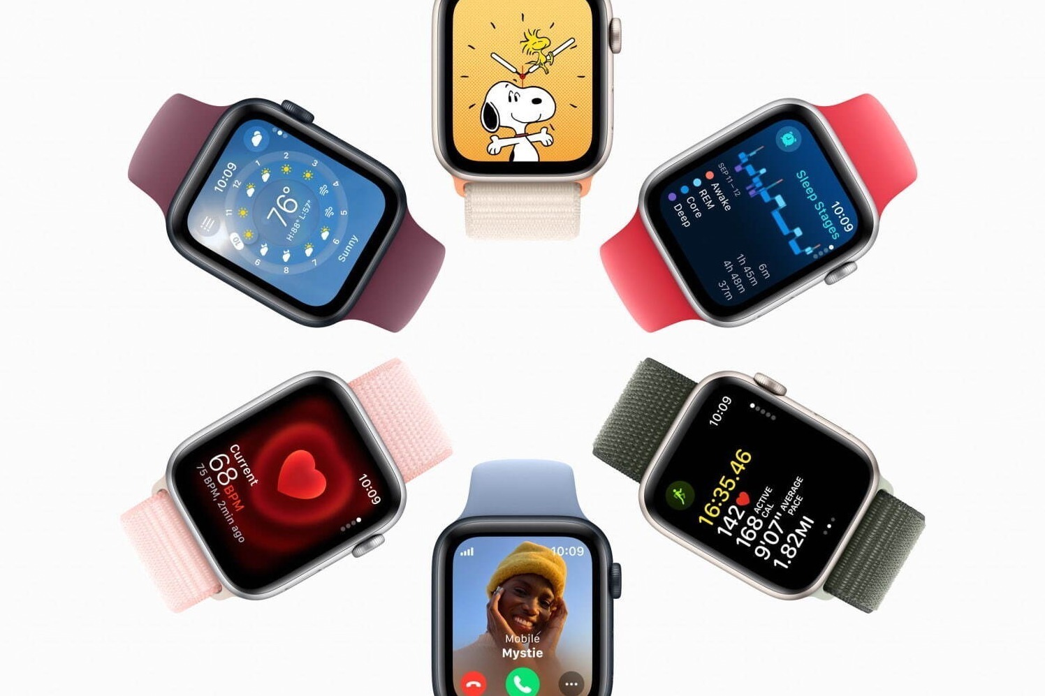 APPLE｜アップル新作「Apple Watch Series 9」画面に触れず操作が可能に！スヌーピーの文字盤も