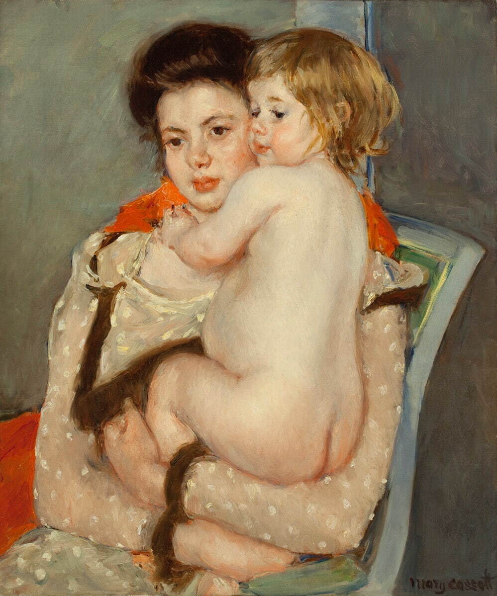 メアリー・カサット 《裸の赤ん坊を抱くレーヌ・ルフェーヴル(母と子)》
1902-03年 油彩、カンヴァス ウスター美術館
Museum Purchase, 1909.15/Image courtesy of the Worcester Art Museum