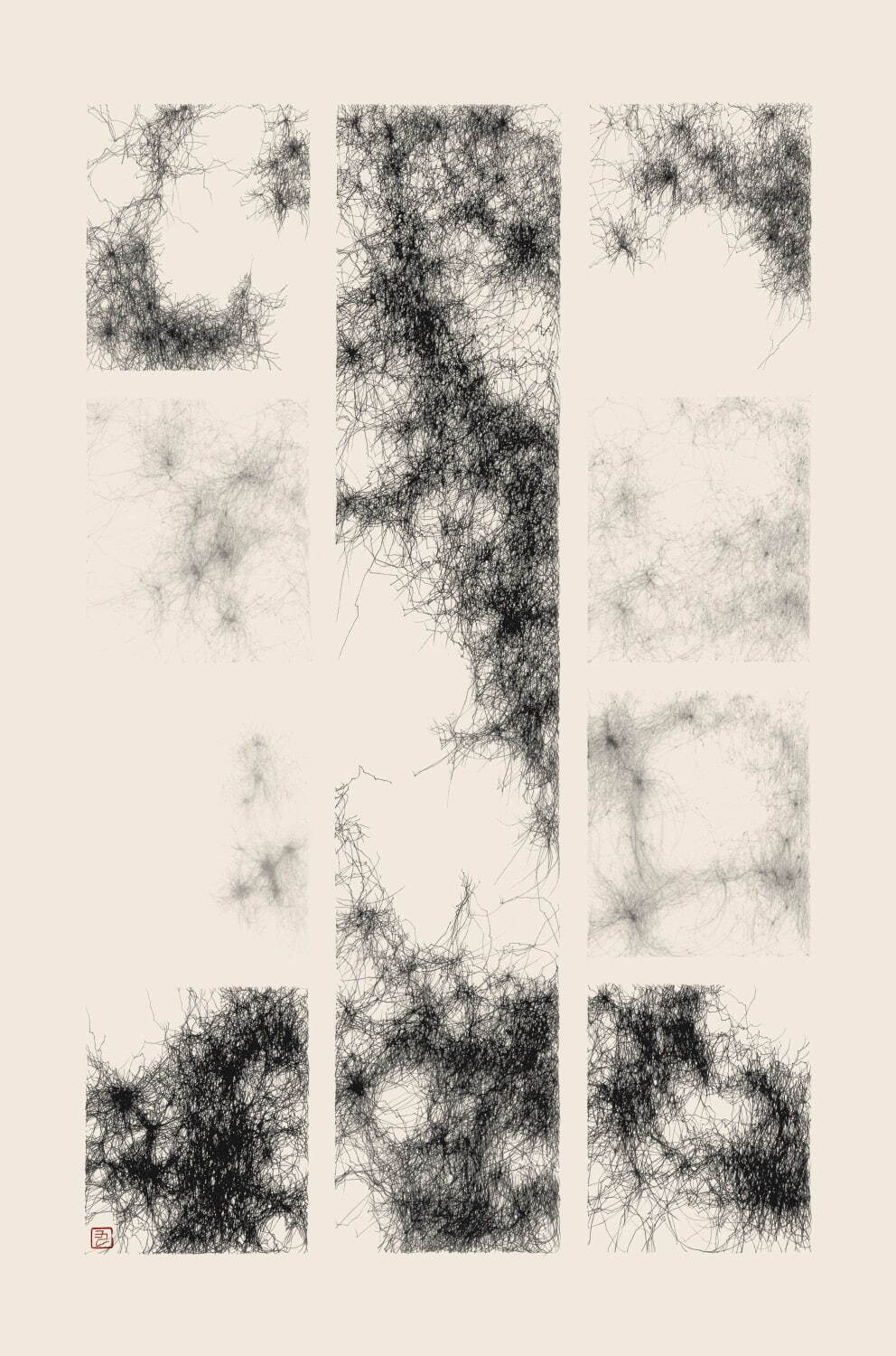 石川九楊 《徒然草 No.22》 95cm×62cm 1993年