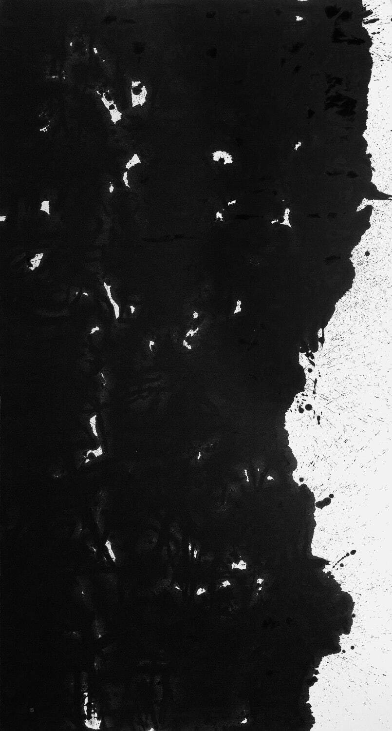 石川九楊 《李賀詩 感諷五首》五連作より 360.0×192.0cm 1992年