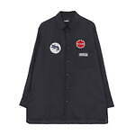 ワイルドサイド ヨウジヤマモト新作黒シャツ、花やスカルのワッペンを配した“ヴィンテージ風”｜写真1