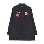 ワイルドサイド ヨウジヤマモト新作黒シャツ、花やスカルのワッペンを配した“ヴィンテージ風”｜写真3