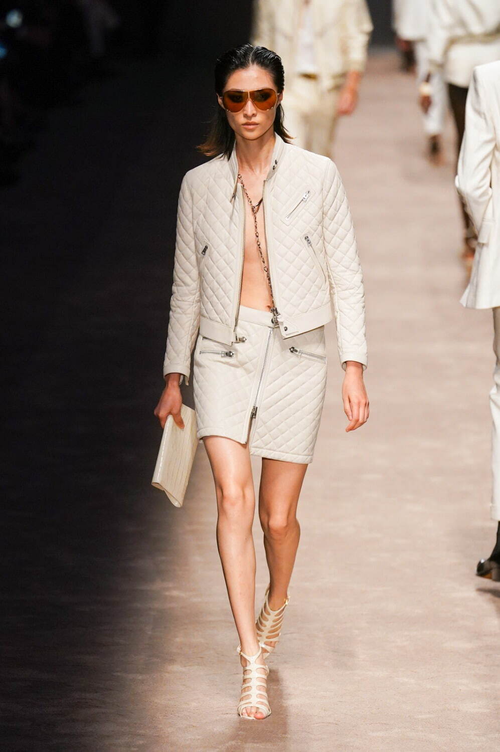 Tom Ford スラックス　シルク　ホワイト　トムフォード　46 TOM FORD single-breasted Blazer | White | FARFETCH