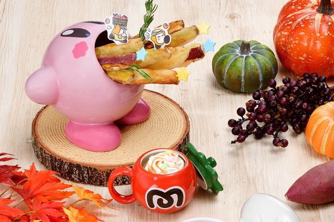 サラダ｜カービィカフェの秋限定メニュー、“カービィに吸い込まれる?!”さつまいもスティック＆かぼちゃサンド