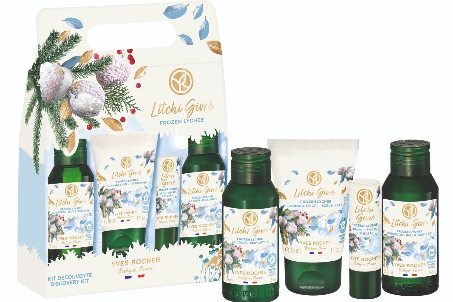 保湿ケア｜イヴ・ロシェ23年クリスマスコフレ、ライチorジンジャーのボディケアキット＆シアバター配合クリームも