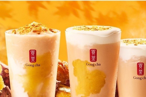ゴンチャ「焼き芋ごくり ミルクティー」ブラックティーに“ねっとり焼き芋”ペースト＆紅はるかソース