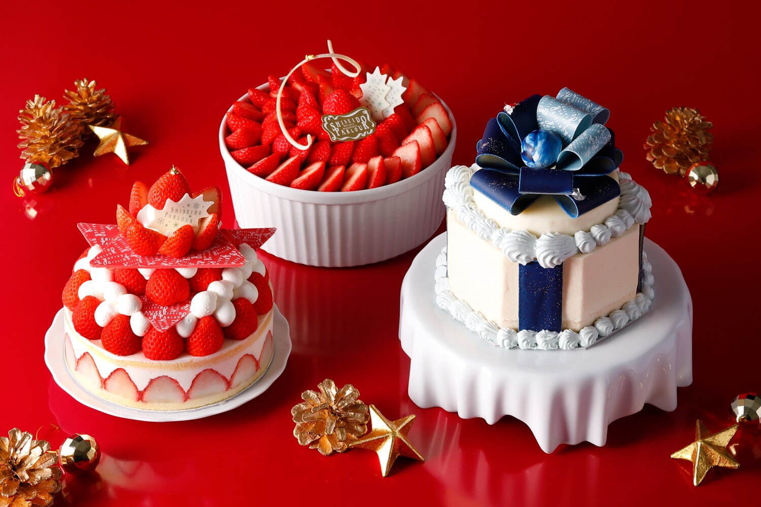 資生堂パーラー 銀座本店ショップ23年クリスマスケーキ、“夜空”着想のチョコリボン型ケーキなど｜写真1
