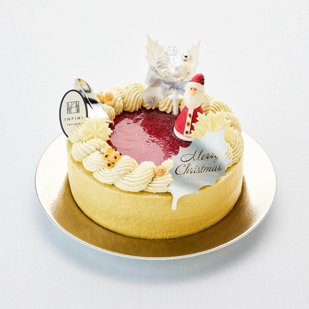 松屋銀座の2023年クリスマス、ホワイトチョコの“星型ケーキ”＆ベア型チョコが乗るムースケーキ｜写真5