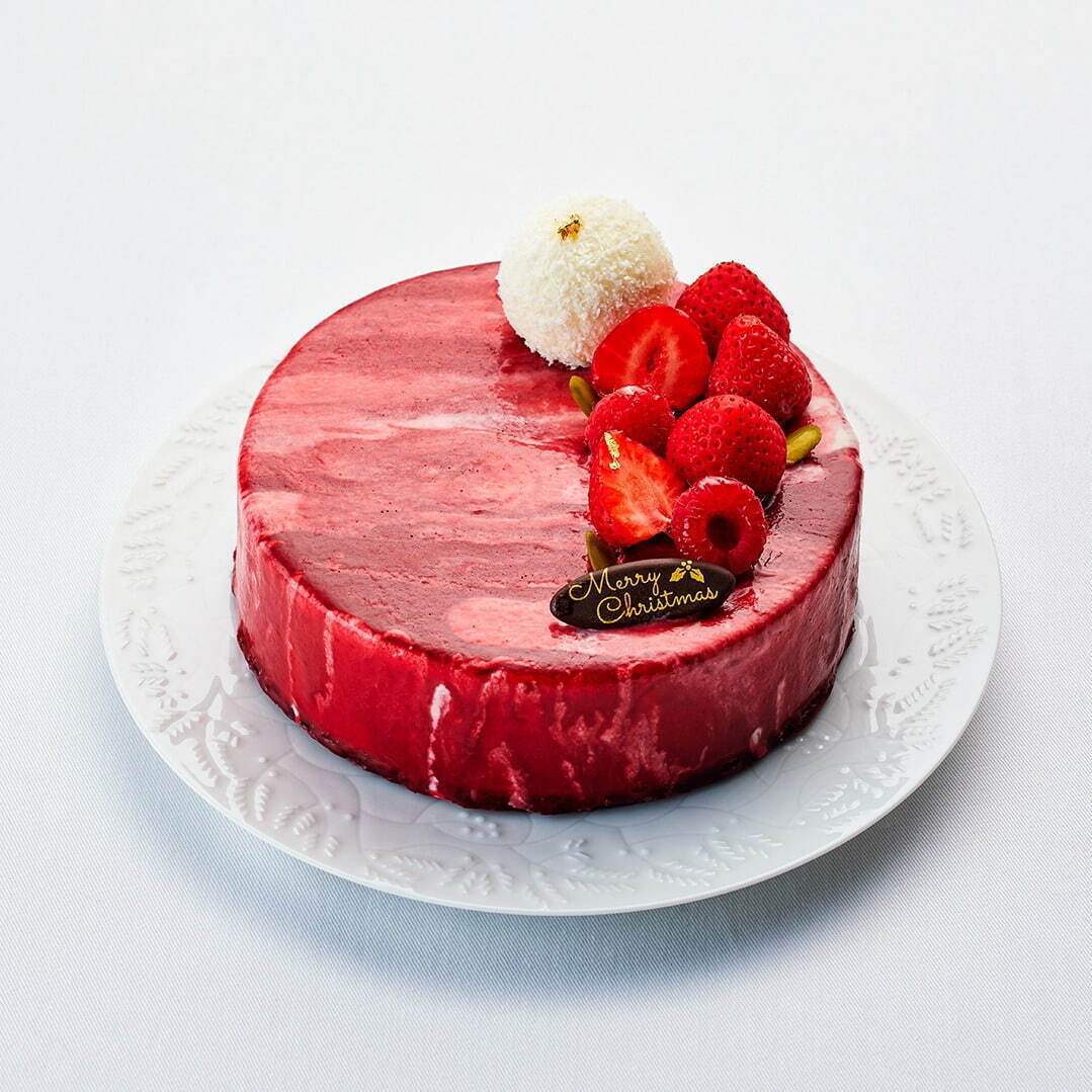 松屋銀座の2023年クリスマス、ホワイトチョコの“星型ケーキ”＆ベア型チョコが乗るムースケーキ｜写真6