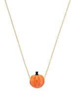 アリータのハロウィーンジュエリー、小さなオバケやかぼちゃモチーフのネックレス＆フープピアス｜写真3