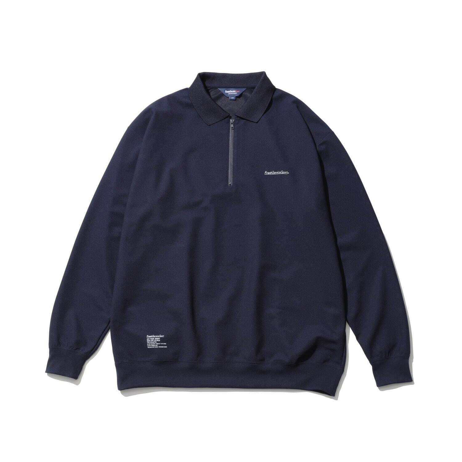 DRY PIQUE JERSEY NECK ZIP L/S POLO 13,200円