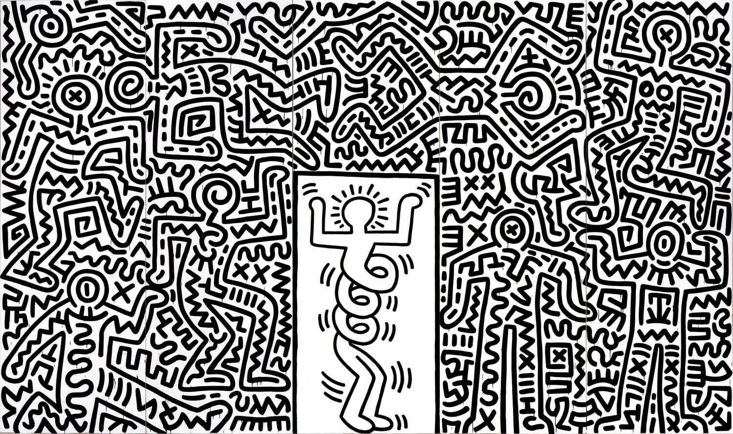 キース・ヘリング 『スウィート・サタデー・ナイト』のための舞台セット 1985年
中村キース・ヘリング美術館蔵 Keith Haring Artwork ©Keith Haring Foundation