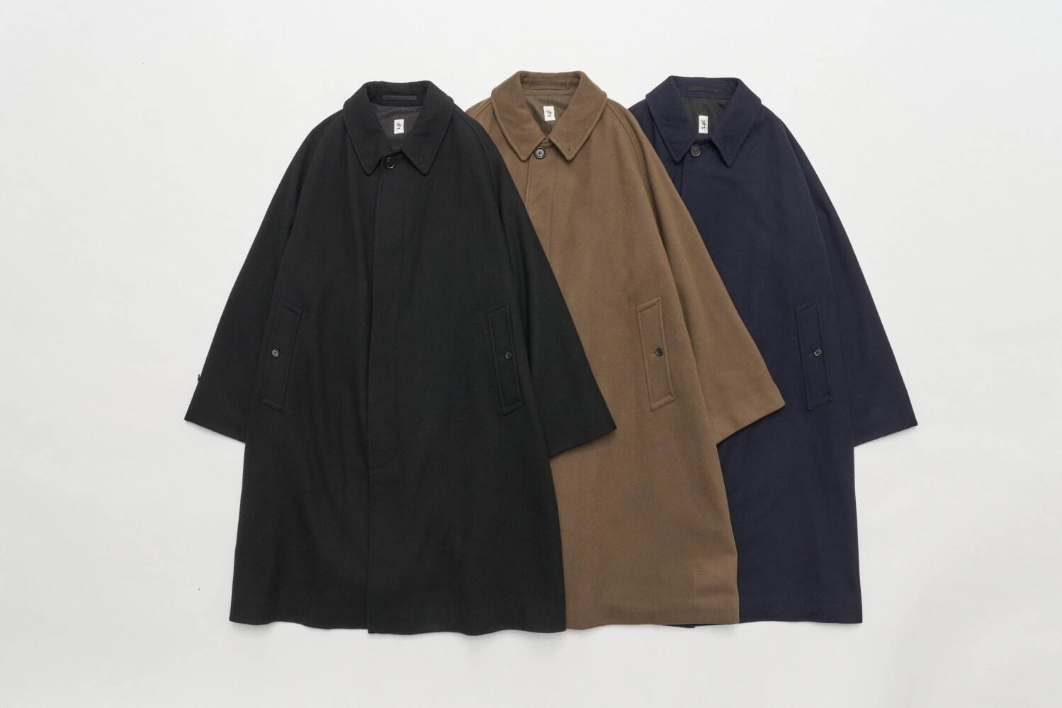 メルトン｜レショップの新作「ウールバルカラーコート」全3色で、シンプルなAライン×真冬にぴったりなウール素材