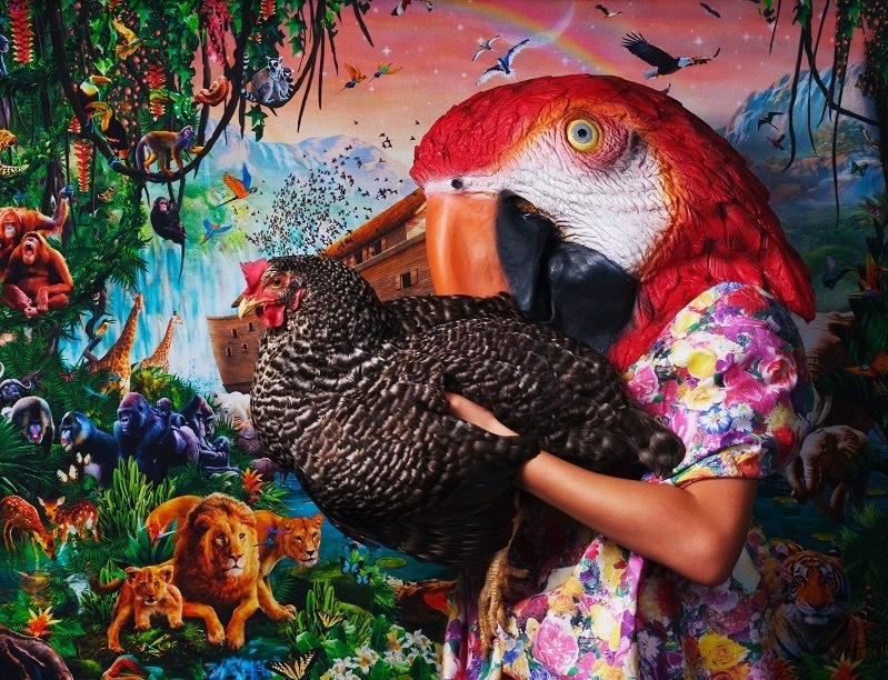 うつゆみこ 《岡崎おうはんコンゴウインコ》 2022年
©Yumiko Utsu