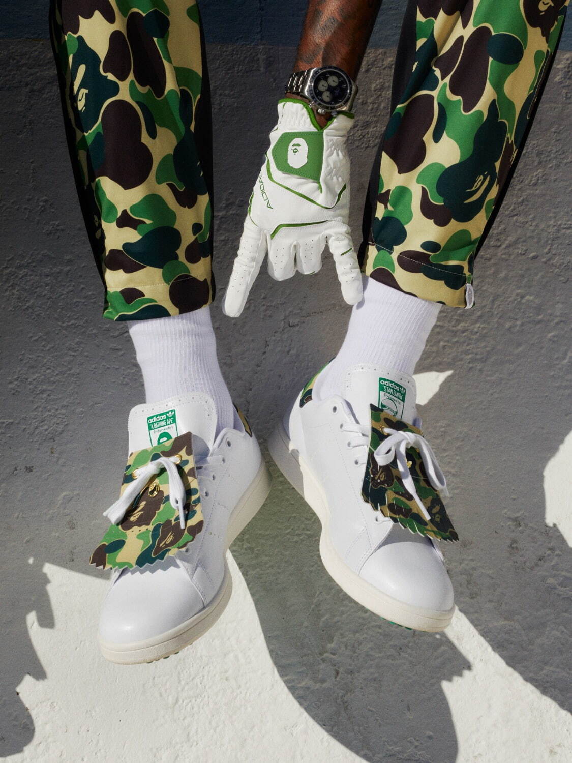 BAPE X ADIDAS GOLF エイプ  アディダス　カモ　サイズSありがとうございます