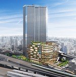 西日暮里駅前の再開発 - 大規模商業施設やホール、屋上庭園、山手線駅デッキなどを整備｜写真1