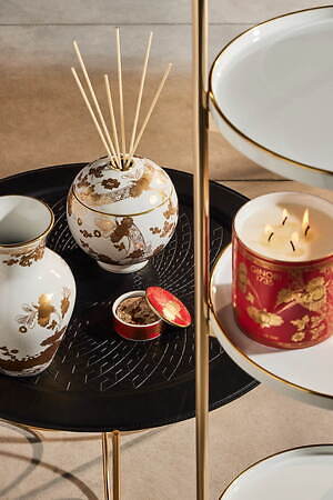 ジノリ1735“ゴールド×フラワー柄”の新作テーブルウェア、フレグランスディフューザーも|写真4