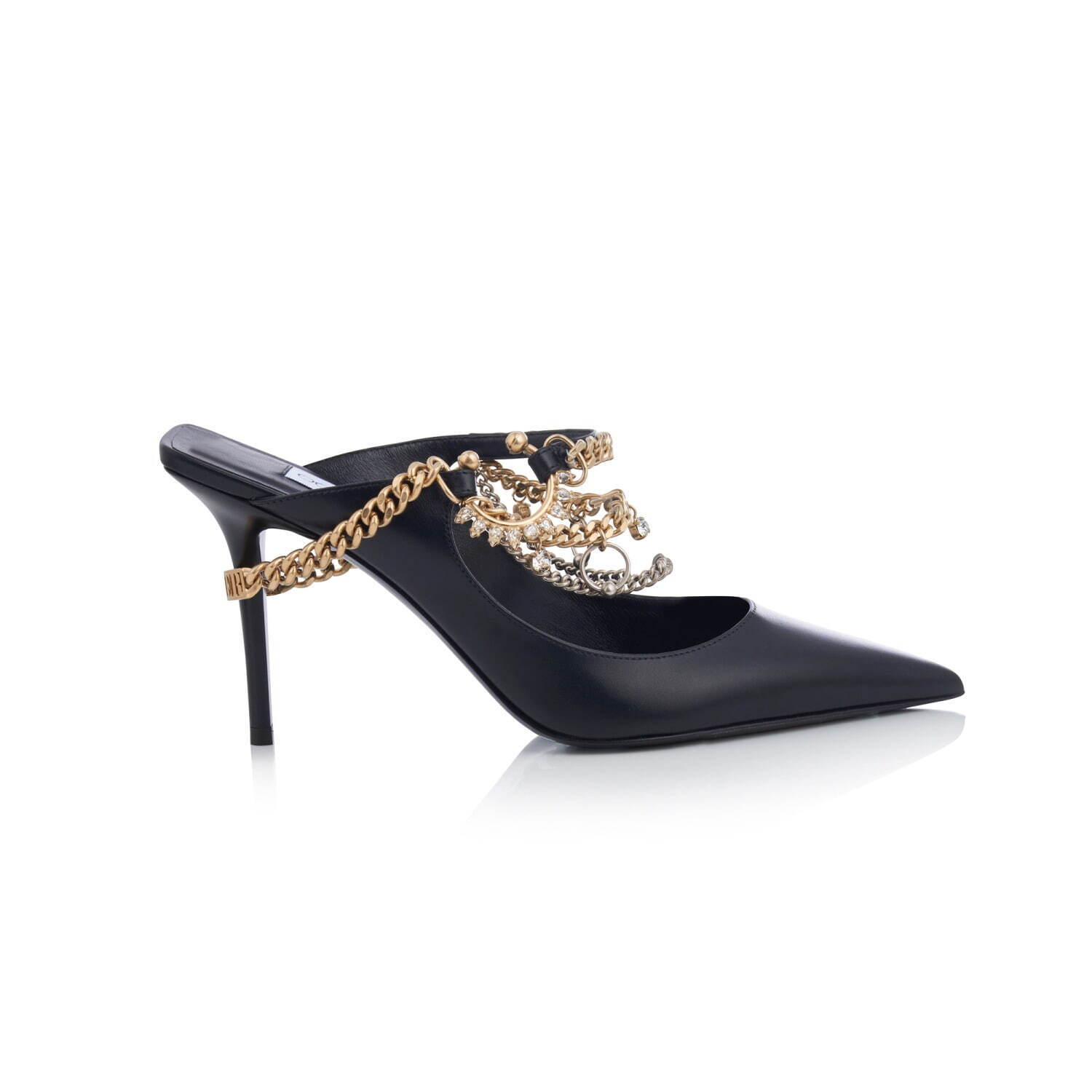 ★JIMMY CHOO ジミーチュウ EVE ビジュー レザー ショルダーバッグ